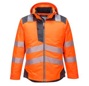 Pw3 Hi-Vis Winter Jacket Org/Gry Xxl