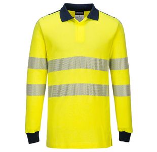 Pw3 Fr Hi-Vis Polo Shirt Ylw/Navy S
