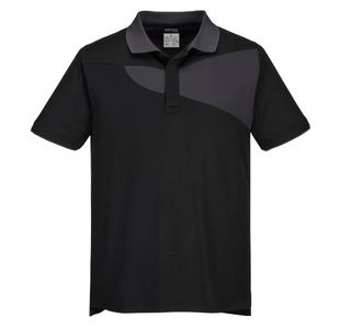 Pw2 Ctn Comf Polo S/S Blk/Zgry S
