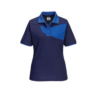 Pw2 Womens Polo S/S Navy/Royal 2Xl