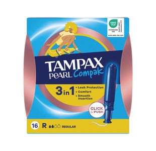 Tampax Compak Prl Tampon Reg X16 Pk8