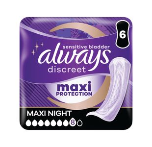 Always Discreet Pads Maxi Night Pk6