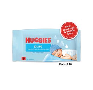 Huggies Pure Pf Baby Wipes X48 Pk10