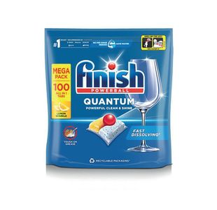 Finish Q Dishwash Lemon 100 Tabs Pk4
