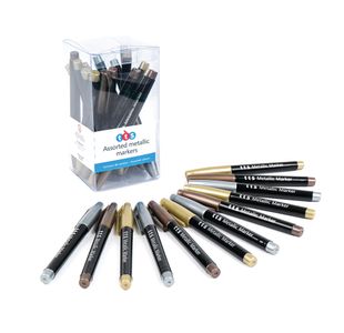 Metallic Markers Assorted Pk12