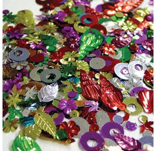 Sequin Mix Large 500G Assorted