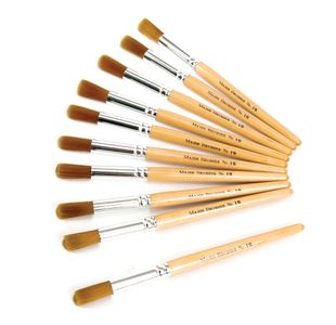 Golden Nylon Round Brush Sz 18 Pk10