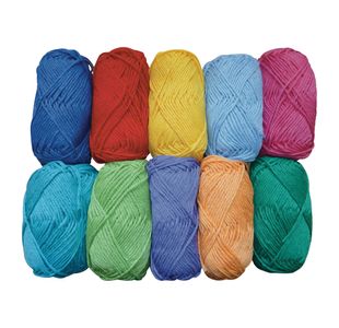 Coloured Craft Cotton Ast 50G Pk10