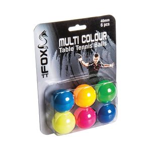 Tt Table Tennis Balls Assorted Pk6