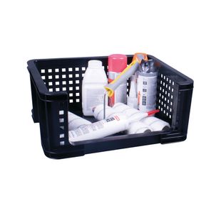 Open Fronted Crate 18 Litre Black