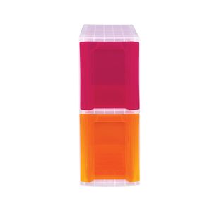 Slim 2Drw Stor Tower 11.5L Clr/Ast