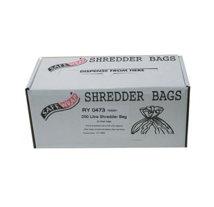 Safewrap Shredder Bag 200L Clr Pk50