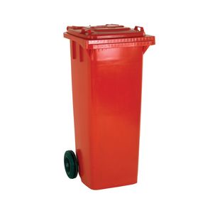 Wheelie Bin 140L Red 480X555X1070Mm