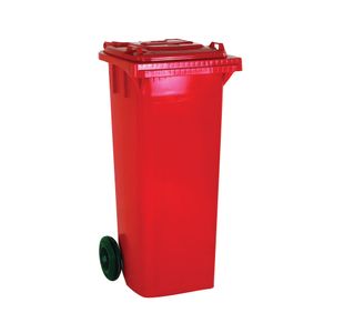 Wheelie Bin 360L Red 620X860X1070Mm