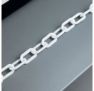 8Mm Chain 25M Long Plastic White