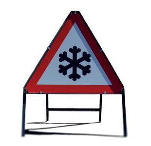 Hazard Snow/Ice Warning Sign 750Mm