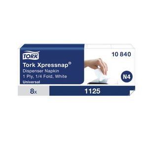Xpressnap 1-Ply Napkins White Pk1125