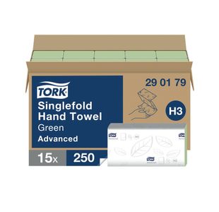 Tork Sinfold Hand Towels Grn Pk 3750