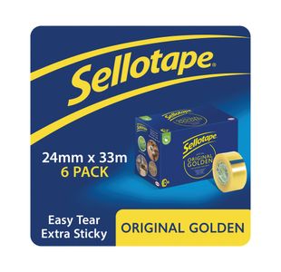 Sellotape Golden Tape 24Mmx33M Pk6