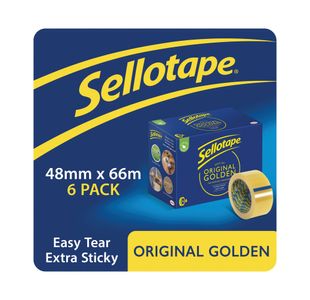 Sellotape Golden Tape 48Mmx66Mm Pk6