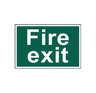Spectrum Fire Exit Text Pvc Sign