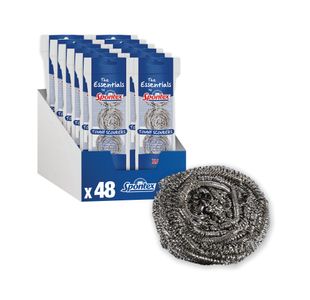 Spontex Tough Metal Scourers X4 Pk12