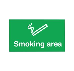 Safety Sign Smoking Area 300X500 Pvc