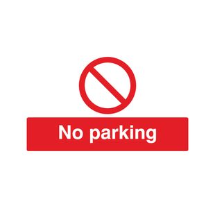 Safety Sign No Parking 300X500Mm Pvc