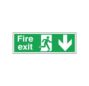 Fire Exit Running Man Arrow Down