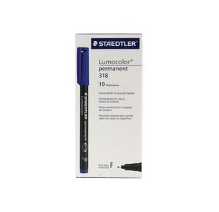 Lumocolor Pen Permanent Fn Blu Pk10