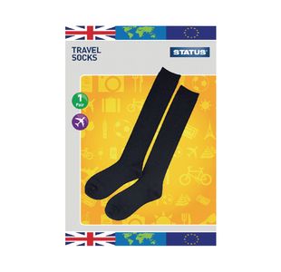 Status Travel Socks Sz 6-9 Black P10