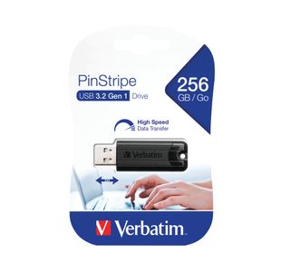 256Gb Black Pinstripe Usb 3.0 Drive