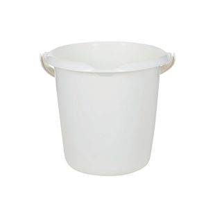 Whitefurze Plastic Bucket 10L Cream