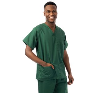 Unisex Scrub V-Neck Top Bt Grn Xl