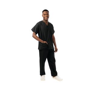 Unisex Scrub V-Neck Top Black 2Xl