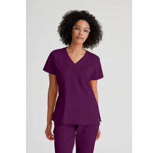One Racer Scrub Top Wine 5Xl