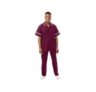 Philip Male Tunic Maroon/White 40
