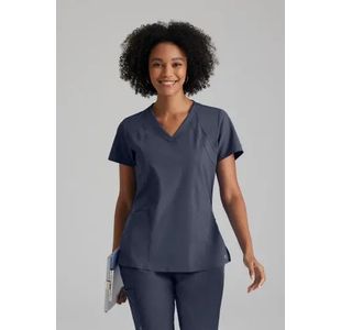 One Racer Scrub Top Steel 3Xl