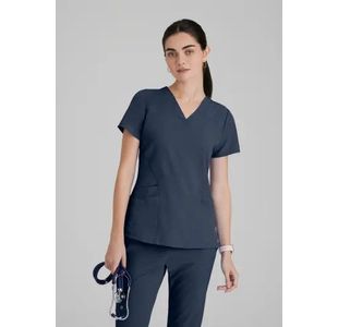 One Pulse Scrub Top Steel 2Xl