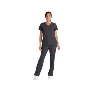 Breeze Womens Scrub Top Pewter Xs