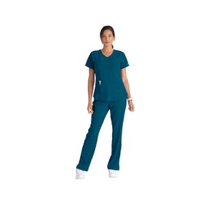 Breeze Womens Scrub Top Bah Blue L