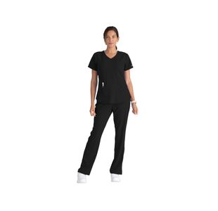 Breeze Womens Scrub Top Black 2Xl