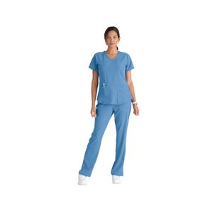 Breeze Womens Scrub Top Ceil Blu 2Xl