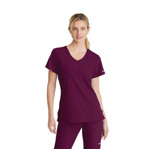 Reliance Womens Scrub Top Wine Xl