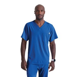 Sk0112 Unisex V Scrub Top Ro Blu L