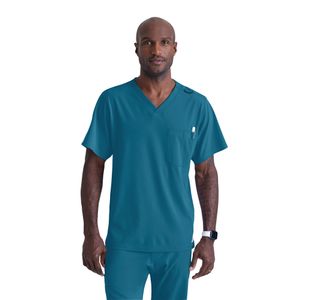Sk0112 Unisex V Scrub Top Bahblu L