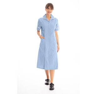 Nursing Dress Sky Blue/White 38