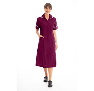 Nursing Dress Maroon/White 46