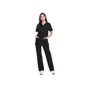 Unisex Scrub Set Top/Trs Black M
