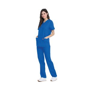 Unisex Scrub Set Top/Trs Ro Blu L